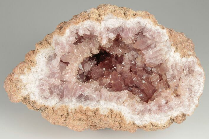 Sparkly, Pink Amethyst Geode Half - Argentina #195448